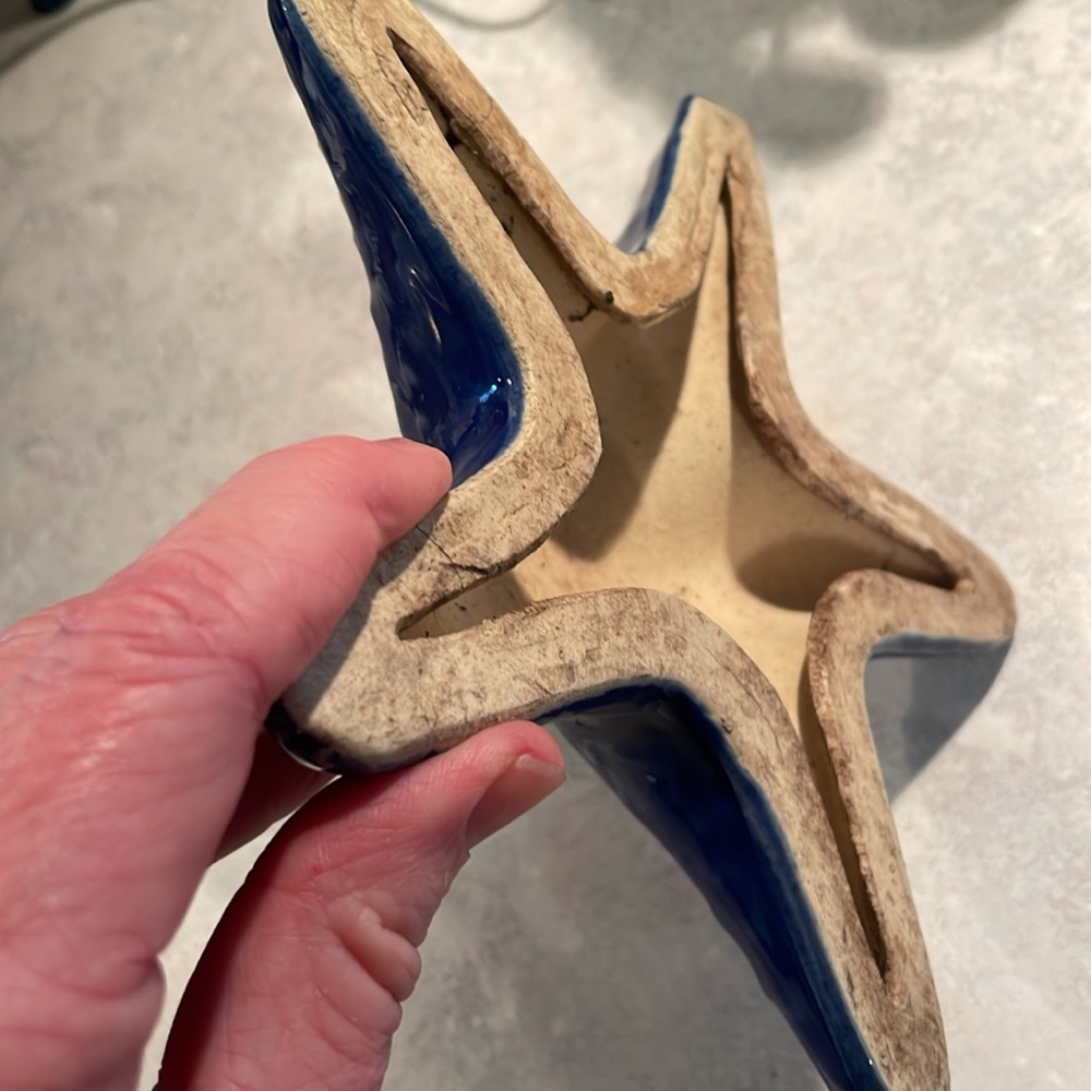Blue Ceramic Starfish - Picture 4 of 5